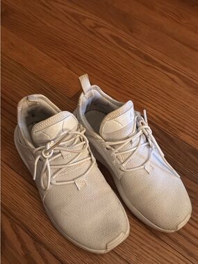 adidas Men's All-White Knit Athletic Sneakers